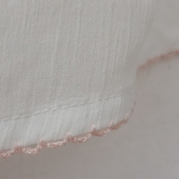 Anthropologie Floreat Off The Shoulder Bohochic Eyelet Top Ivory Size Large - Picture 9 of 10